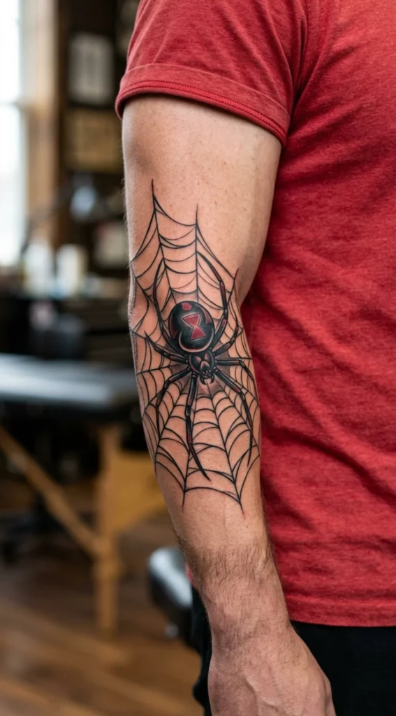 Black Widow Spider With Intricate Web