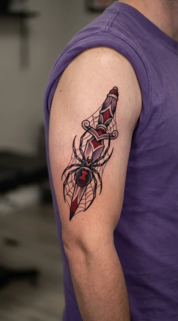 Black Widow With Dagger