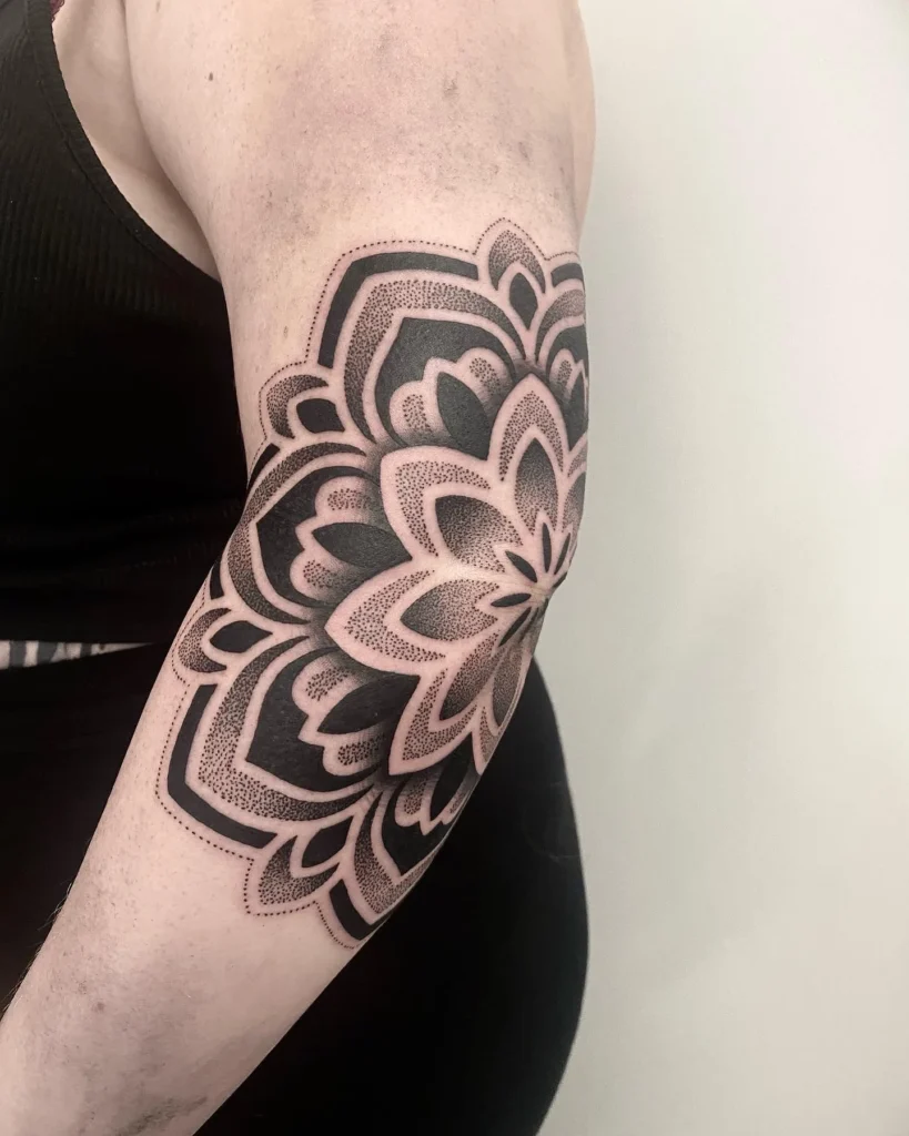 Bold Geometric Blackwork Mandala