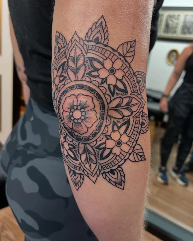 Bold Neo-Traditional Floral Mandala