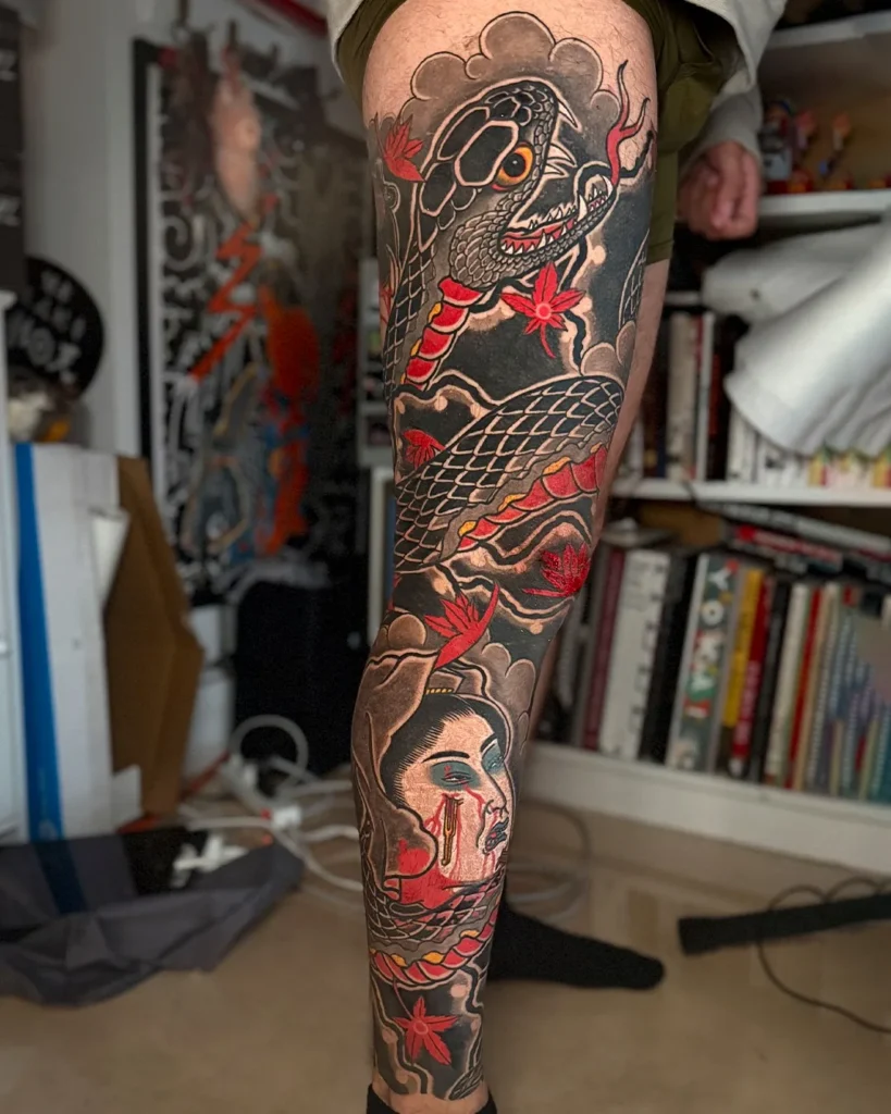 Dark Narrative Leg Sleeve with Namakubi
