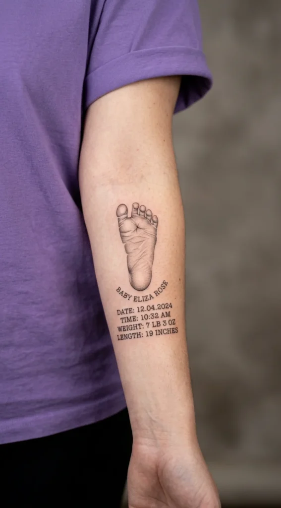 Detailed Footprint With Birth Information