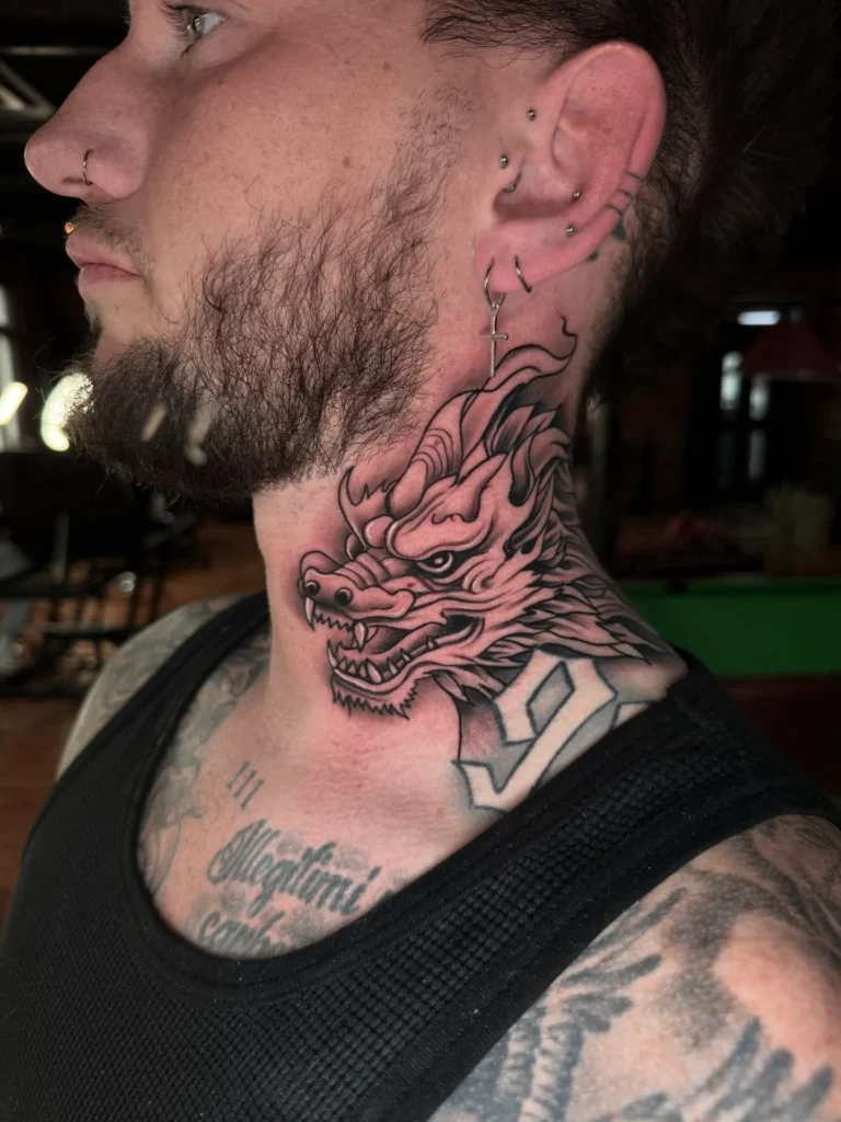 Japanese Dragon Head Tattoo