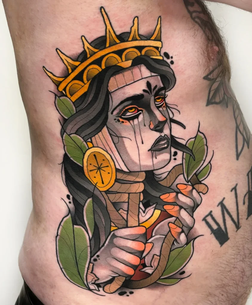 Melancholy Monarch in Neo Traditional Grey and Gold