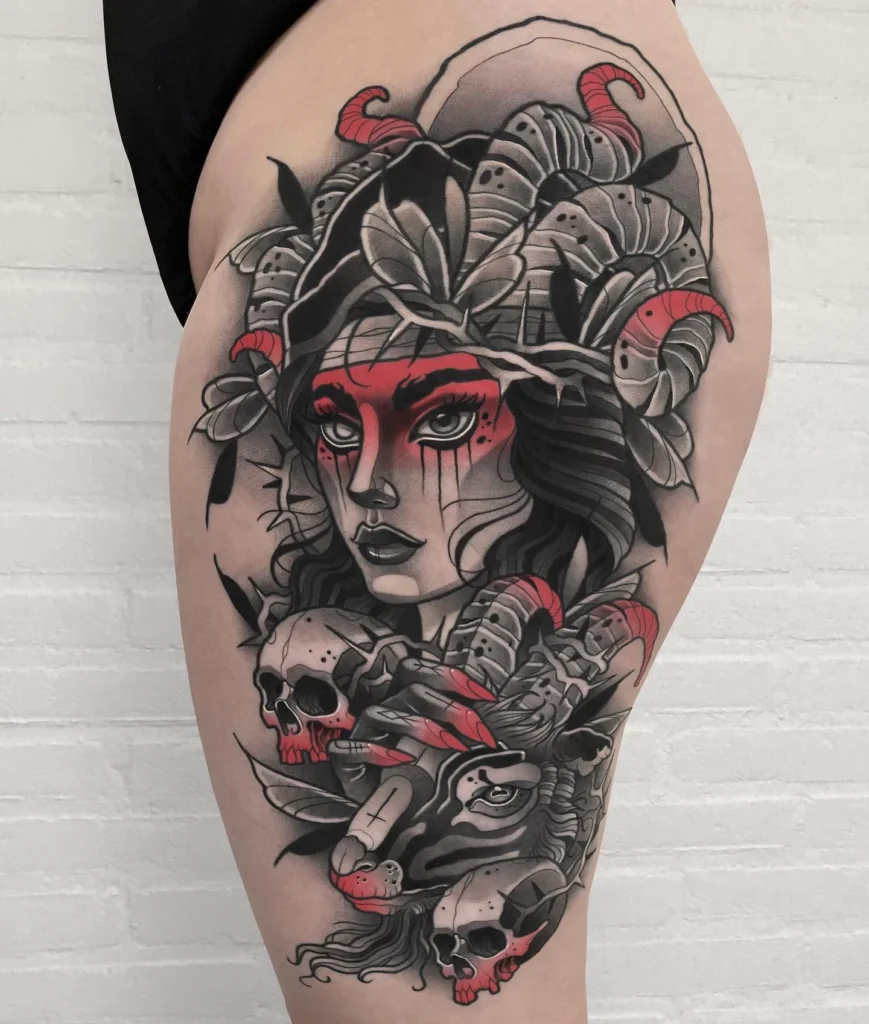 Neo Traditional Dark Occult Portrait