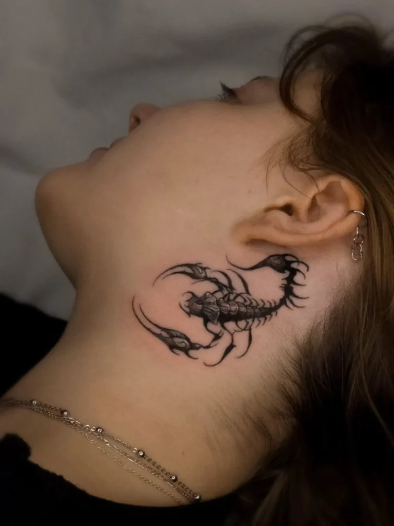 Scorpion Neck Tattoo