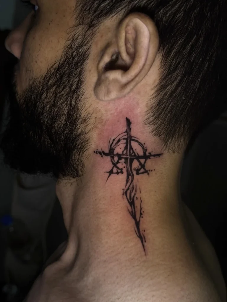 Sketch-Style Dark Sigil Tattoo