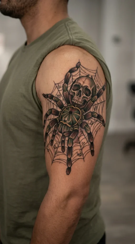 Tarantula With Skull Details
