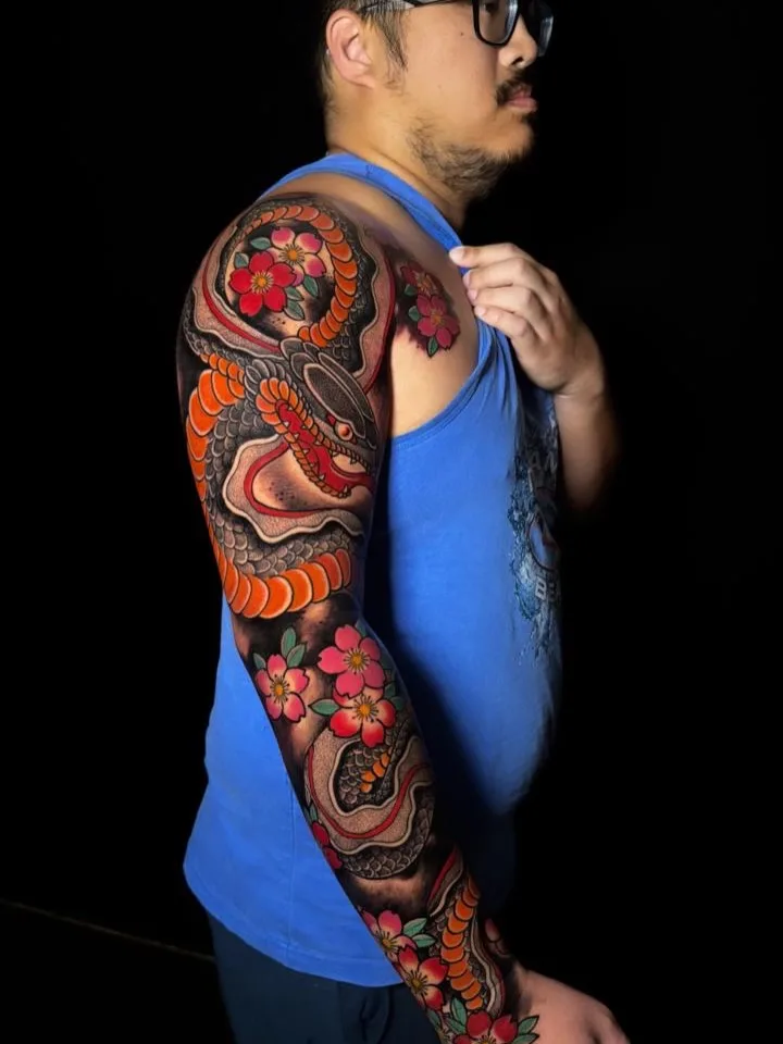 The Coiling Serpent and Sakura Sleeve