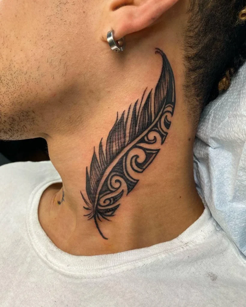 Tribal Infused Feather Blackwork