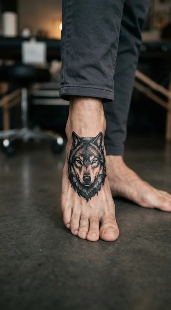 Wolf Foot Tattoo