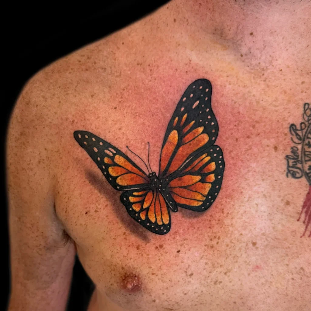 3D Realistic Monarch with Drop Shadow