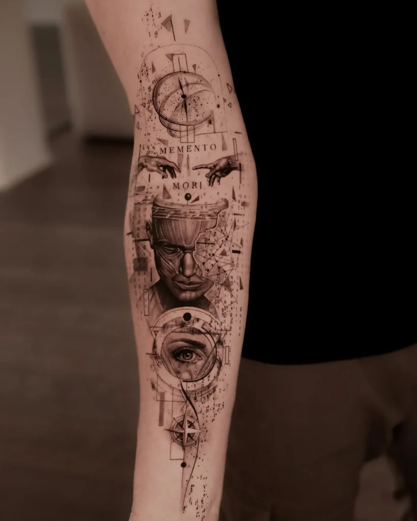 Abstract Surrealist Memento Mori Sleeve