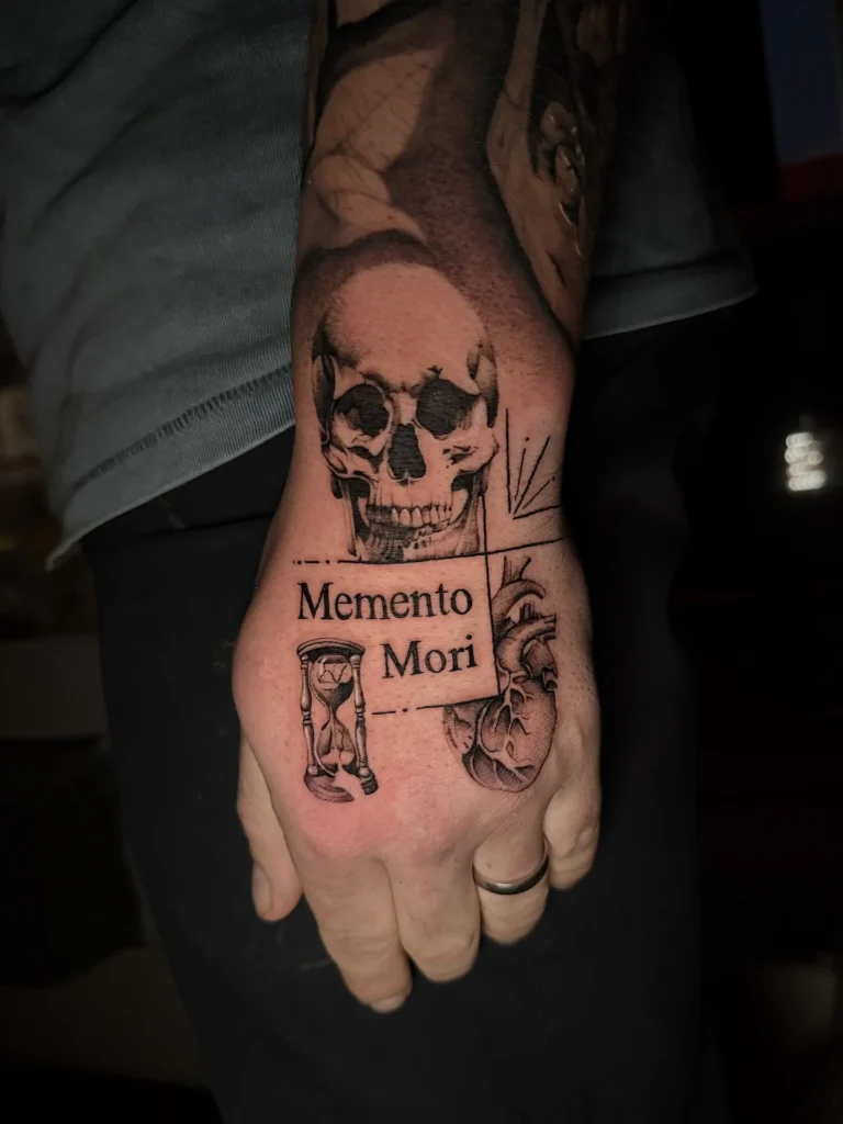 Anatomical Realism Hand Tattoo