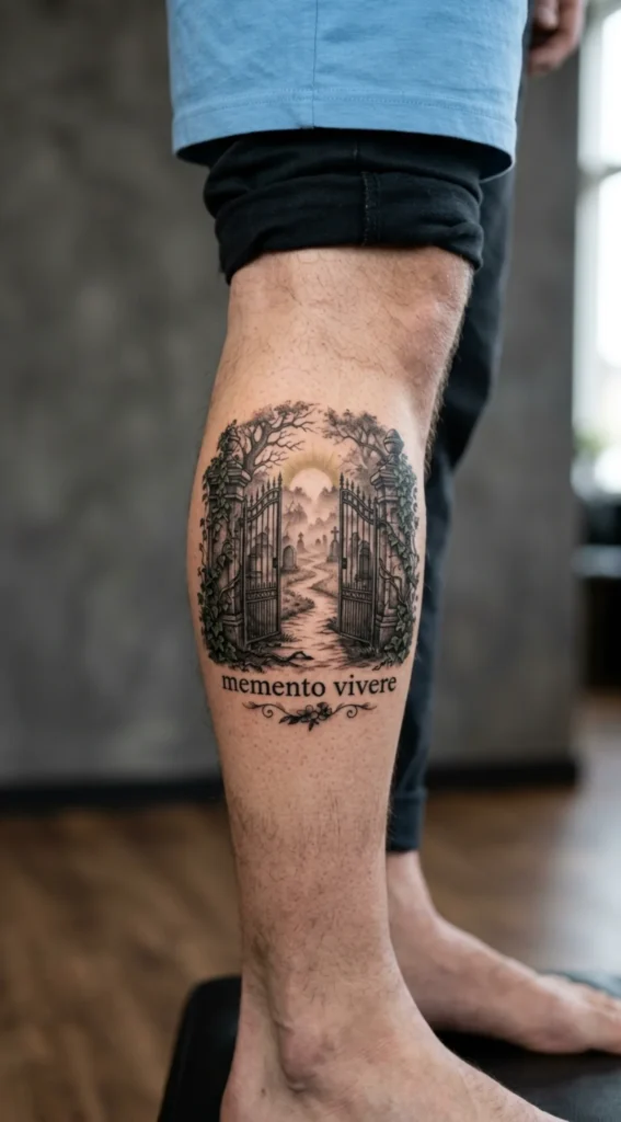 Cemetery Gate Memento Mori Tattoo