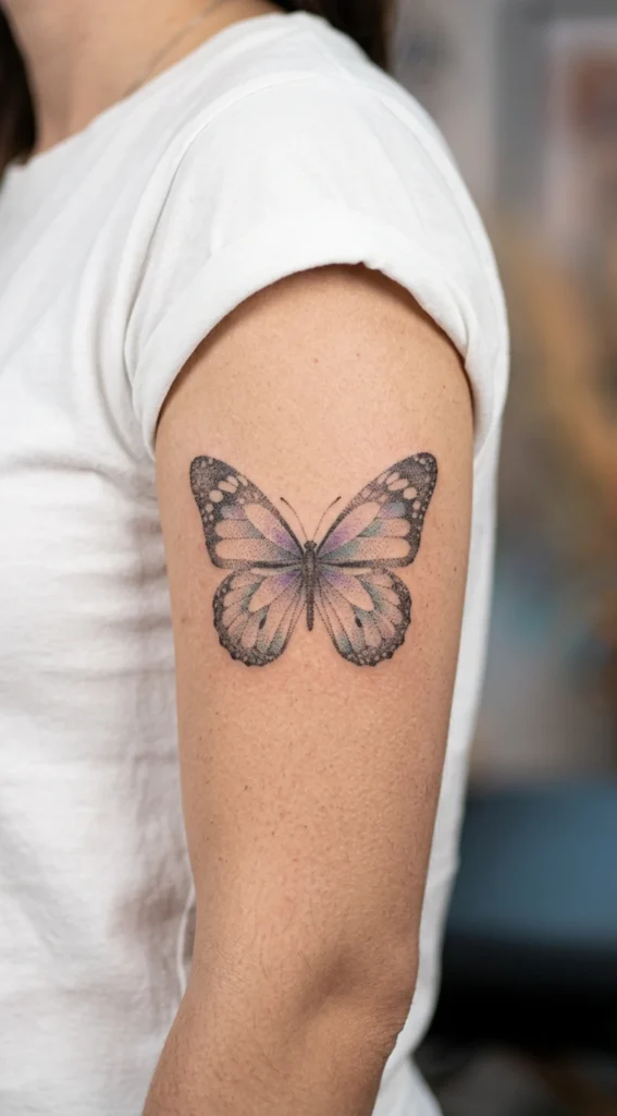 Dotwork Butterfly Stencil