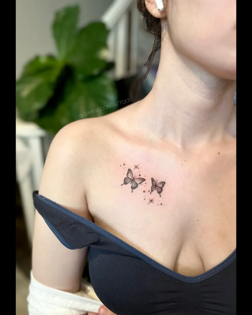 Dual Monarch Collarbone Piece