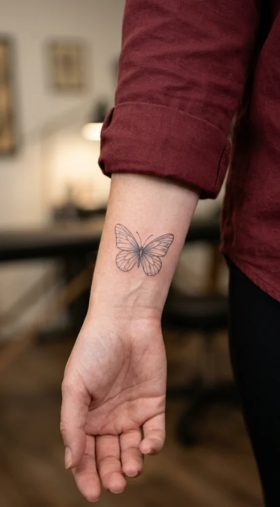 Fine Line Butterfly Stencil