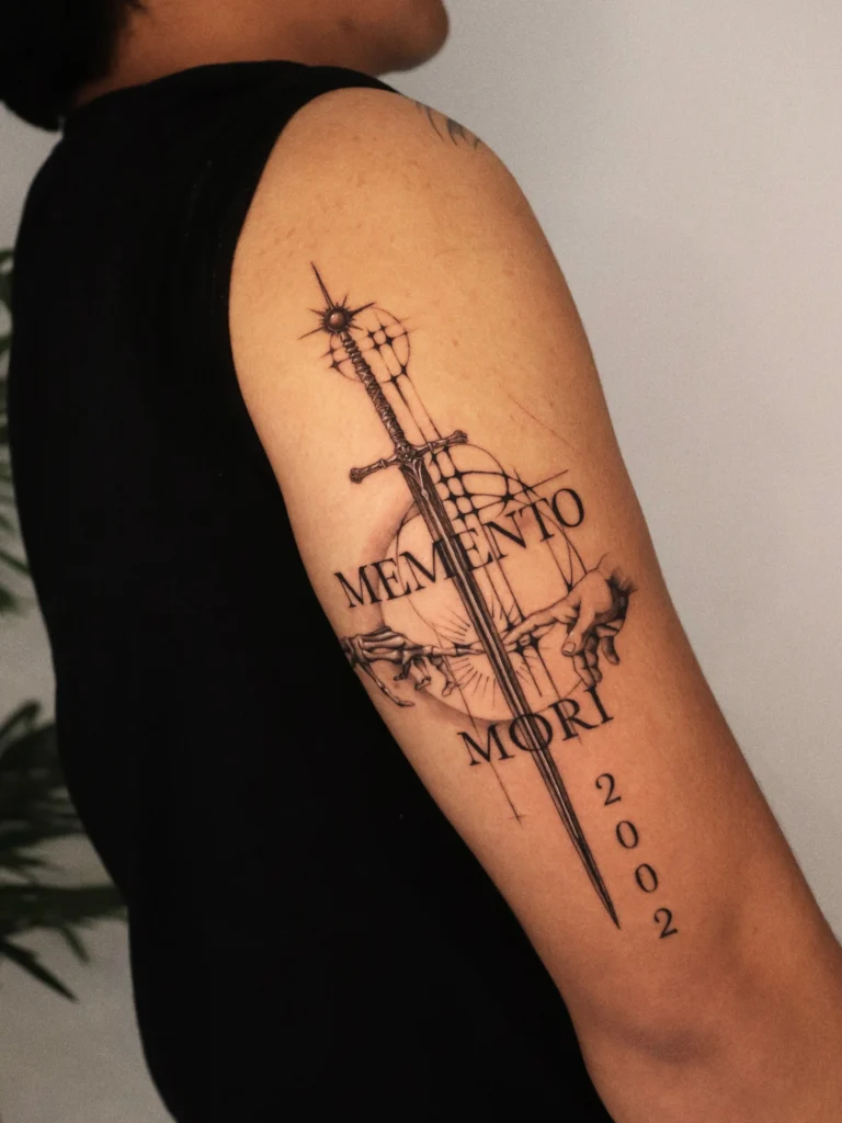 Fine Line Renaissance Sword and Skeletal