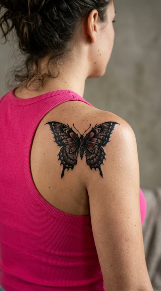 Gothic Butterfly Stencil