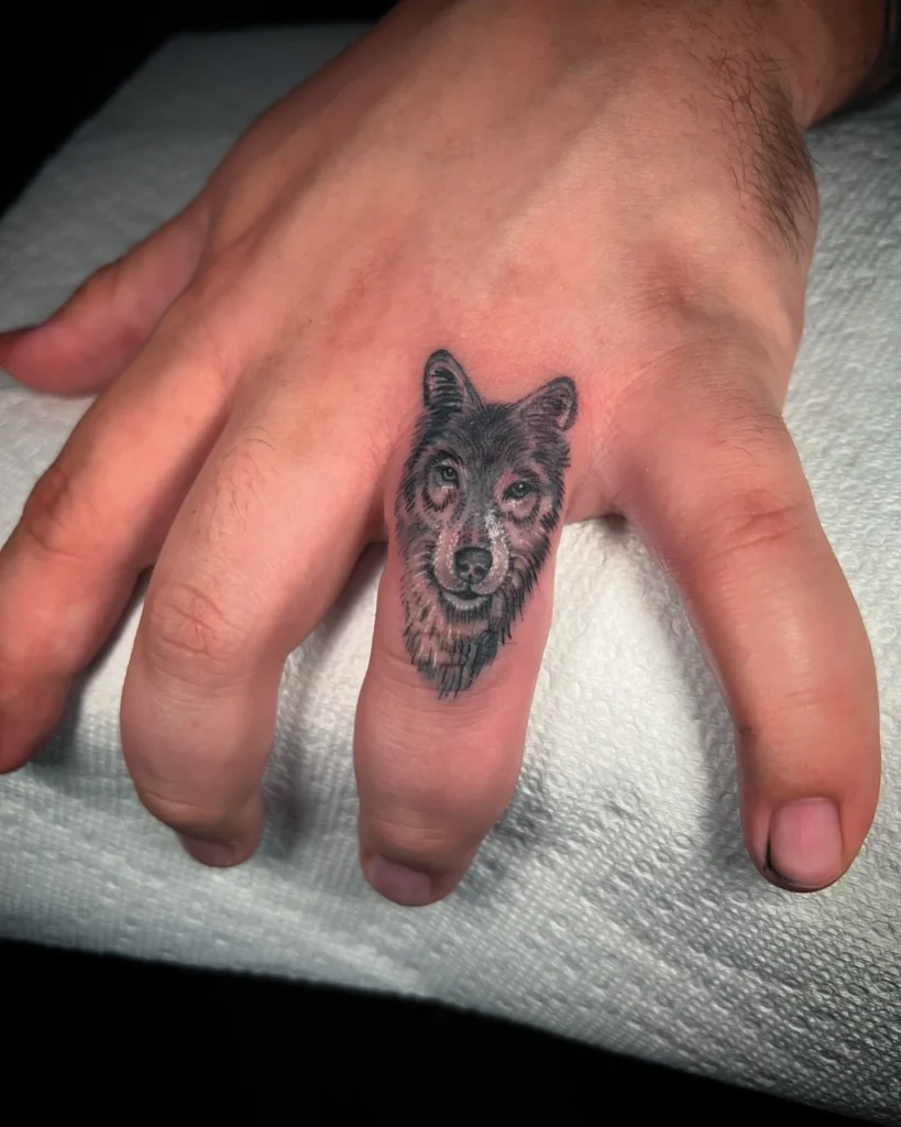 Micro Realistic Wolf Portrait