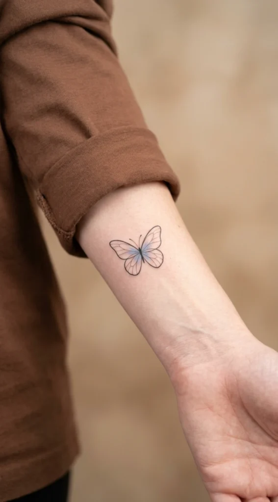 Minimal Outline Butterfly Stencil