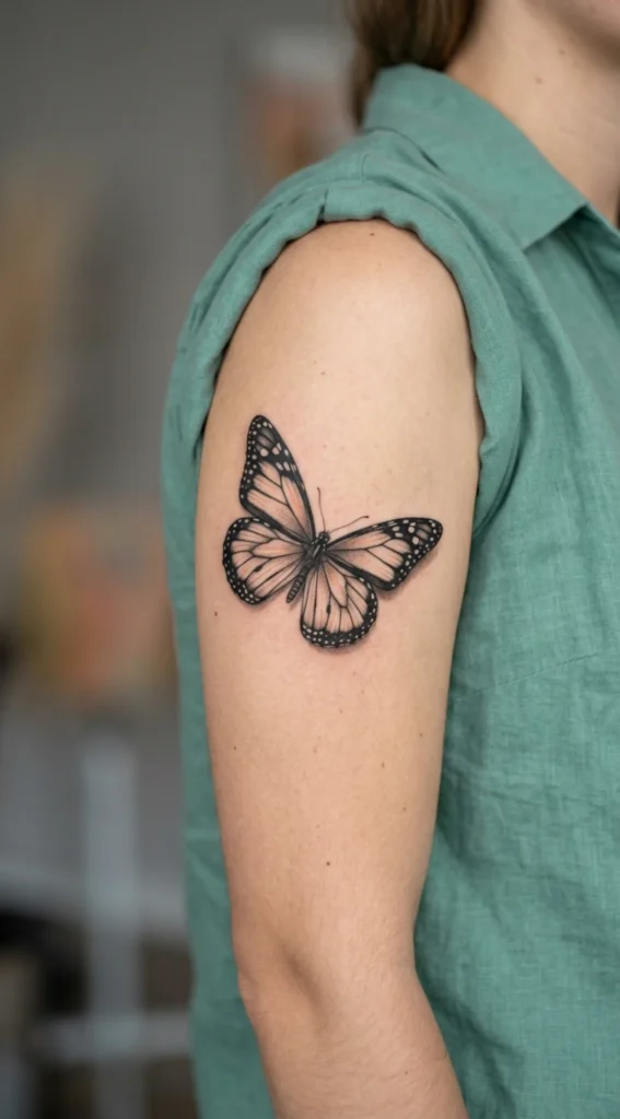 Realistic Wing Stencil Butterfly