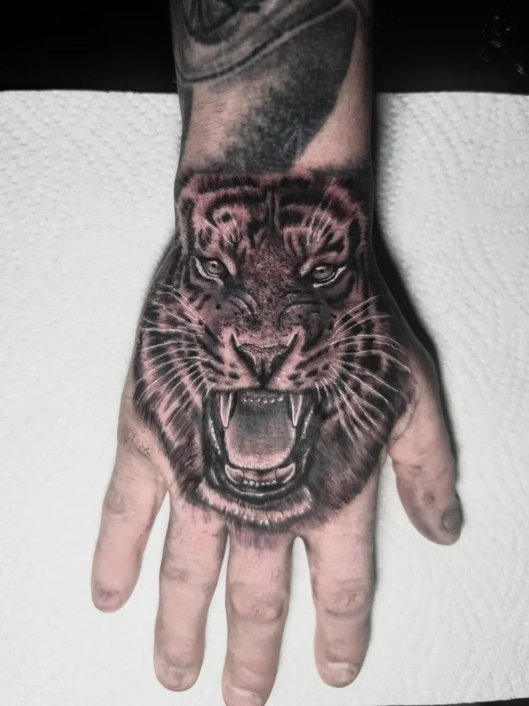 Roaring Tiger Realism Tattoo