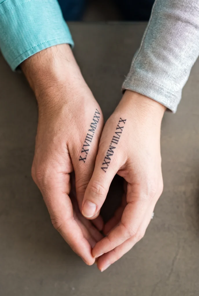 Roman Numeral Anniversary Tattoos