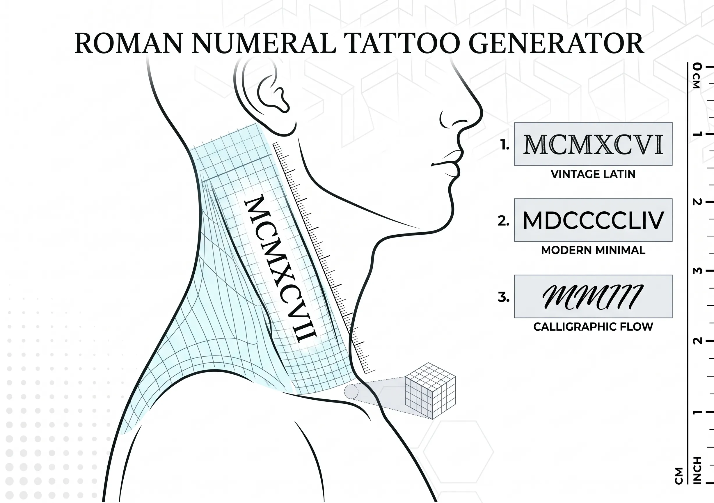 Roman Numeral Tattoo Generator