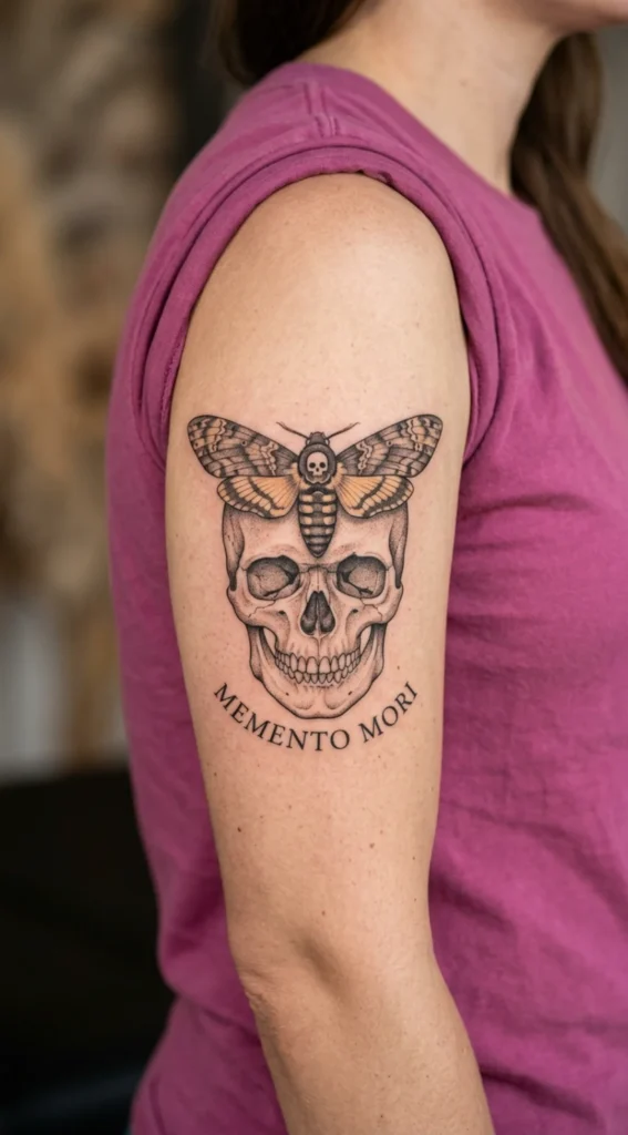 Skull With a Death’s Head Moth