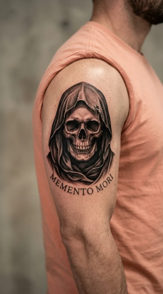 Skull With a Grim Reaper Hood