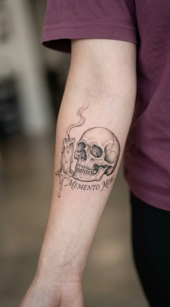 Skull With an Extinguished Candle