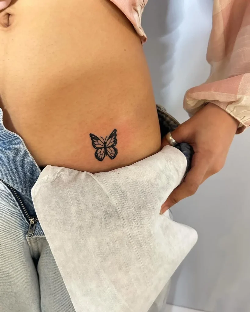Symmetrical Butterfly on Hip