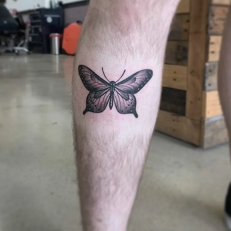 Symmetrical Dark Shaded Shin Butterfly