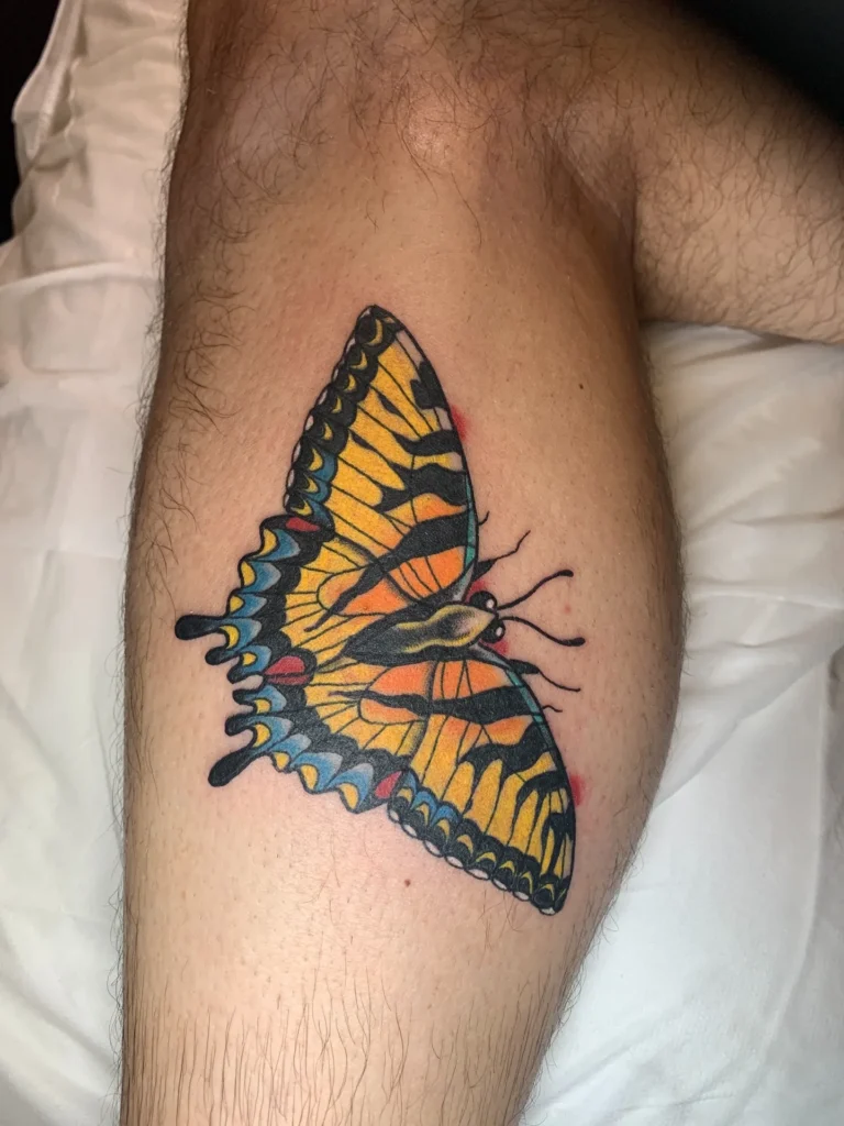 Yellow Swallowtail Butterfly Tattoo