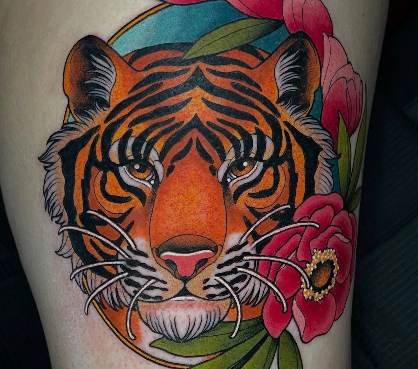 Neo Traditional Tiger Tattoo Designs